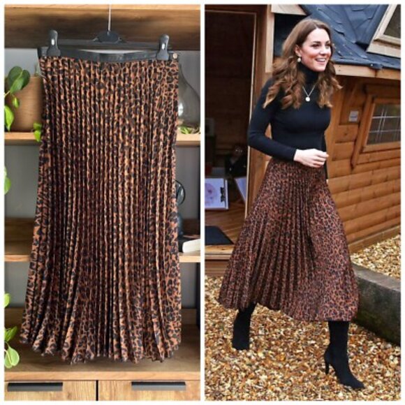 Guillaume Leopard Print Pleated Skirt - Picture 3 of 6